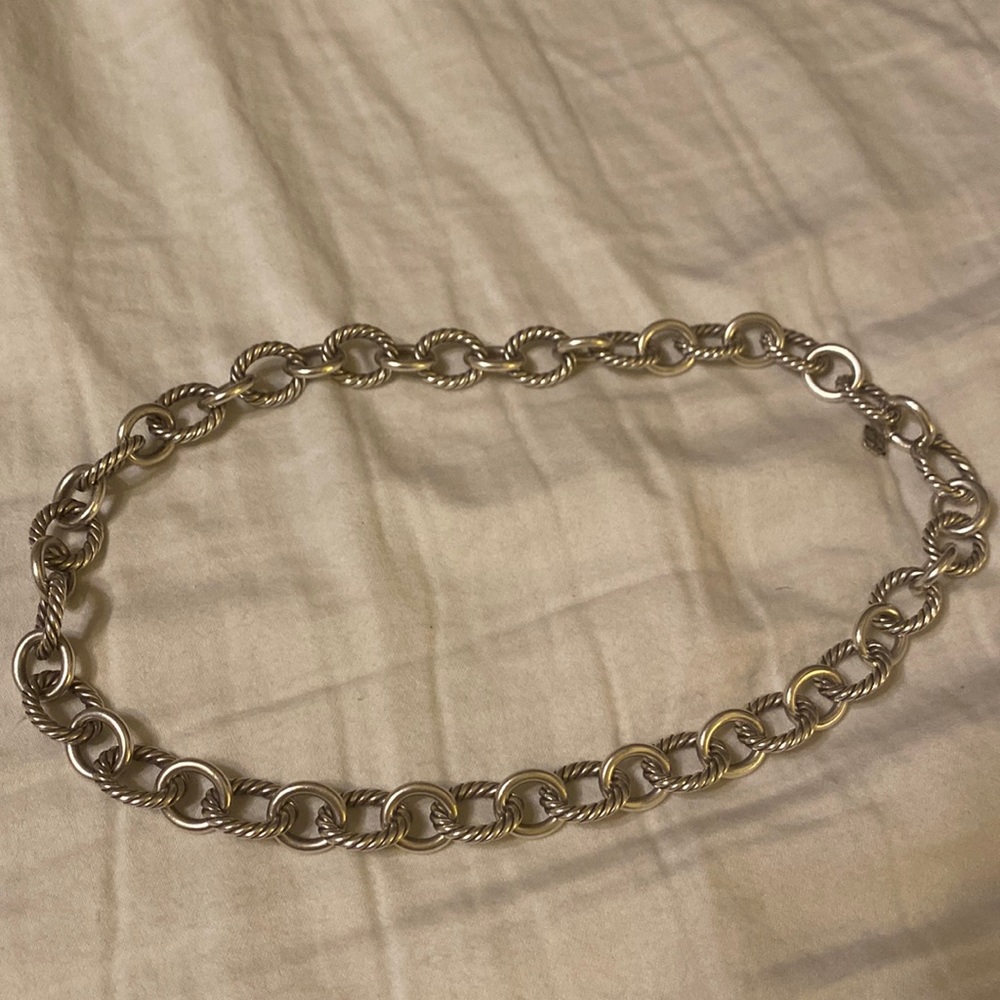 David Yurman oval link chain necklace 18”